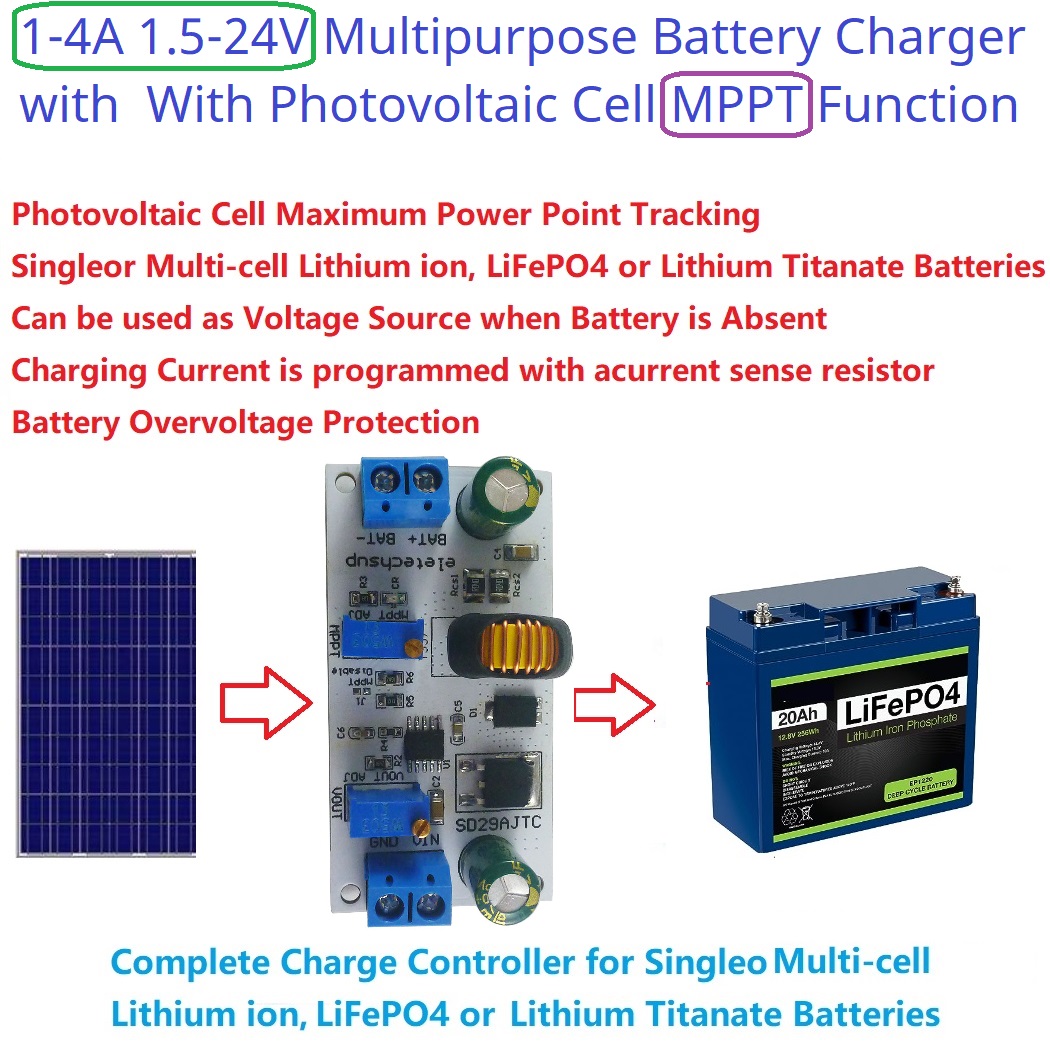 Drone Solar Charger - MPPT moduł kontrolera ładowania słonecznego 4A