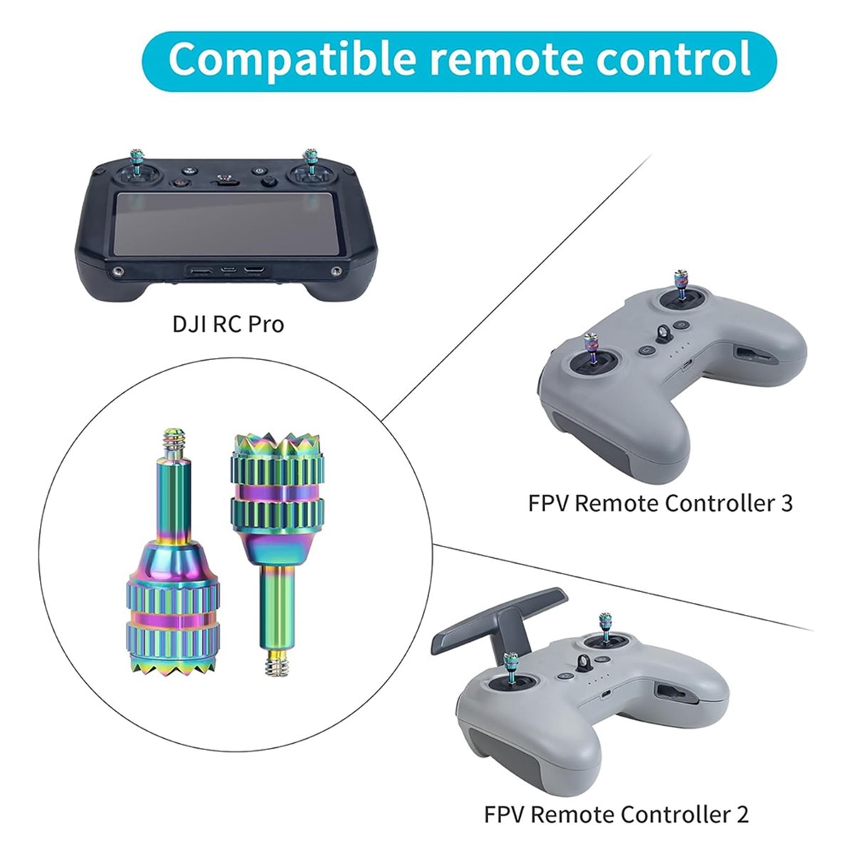Drone Control Stick - DT75BG 4 SZT. Metalowe Joystiki Sterujące,