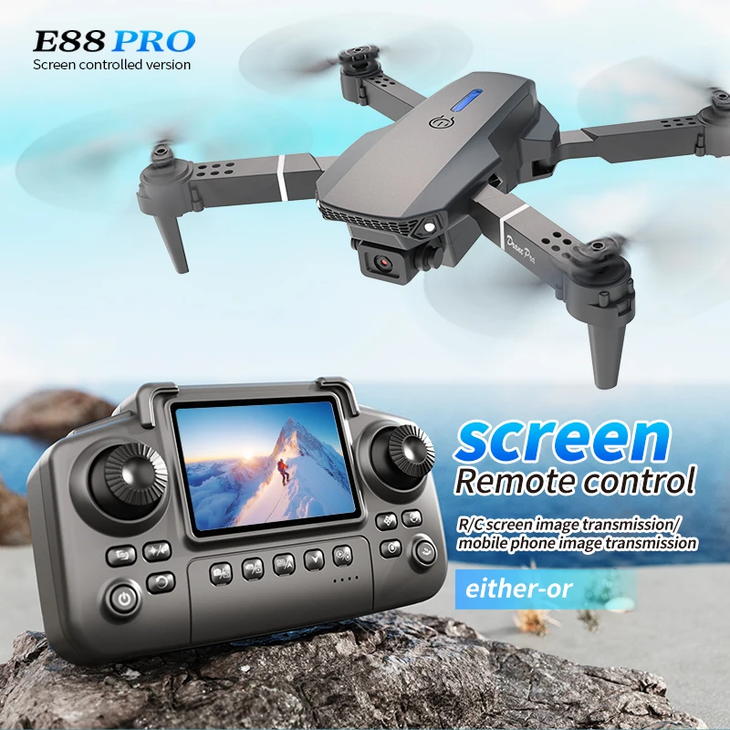 Profesjonalny dron E88 PRO z e – Drone Controller Screen recenzja i cena