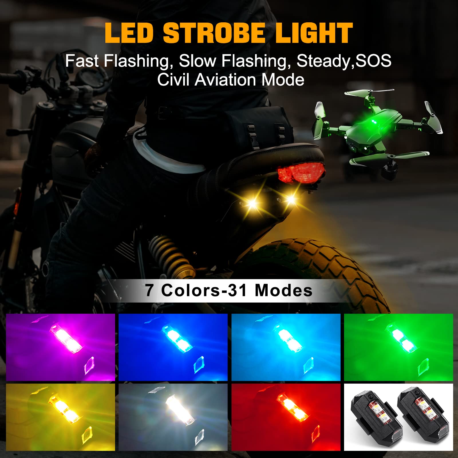Światła motocyklowe Dron Świat – Drone Strobe Light recenzja i cena