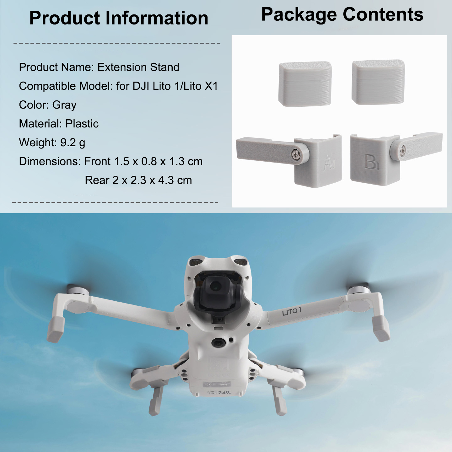 Przedłużki podwozia do drona D – Drone Landing Pad recenzja i cena